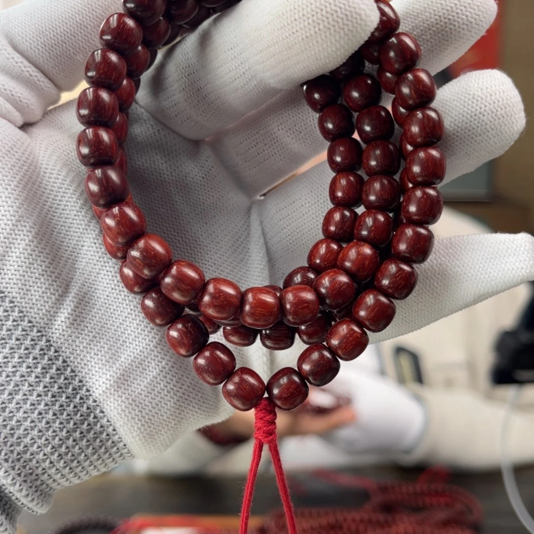 手串/手链小叶紫檀7.5/8mm/108颗无胶无蜡 纯手工