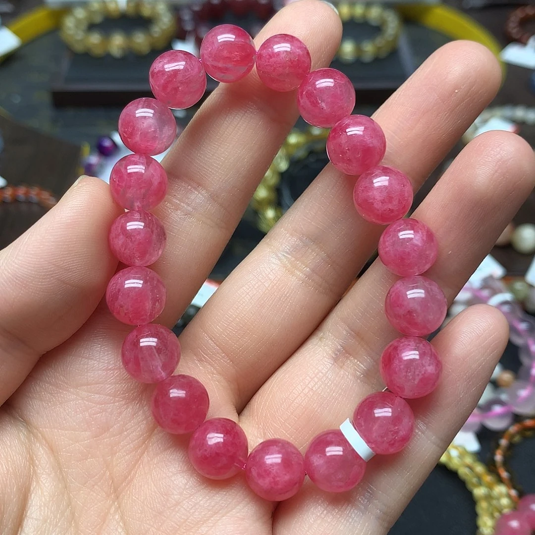 蔷薇辉石未镶嵌手串