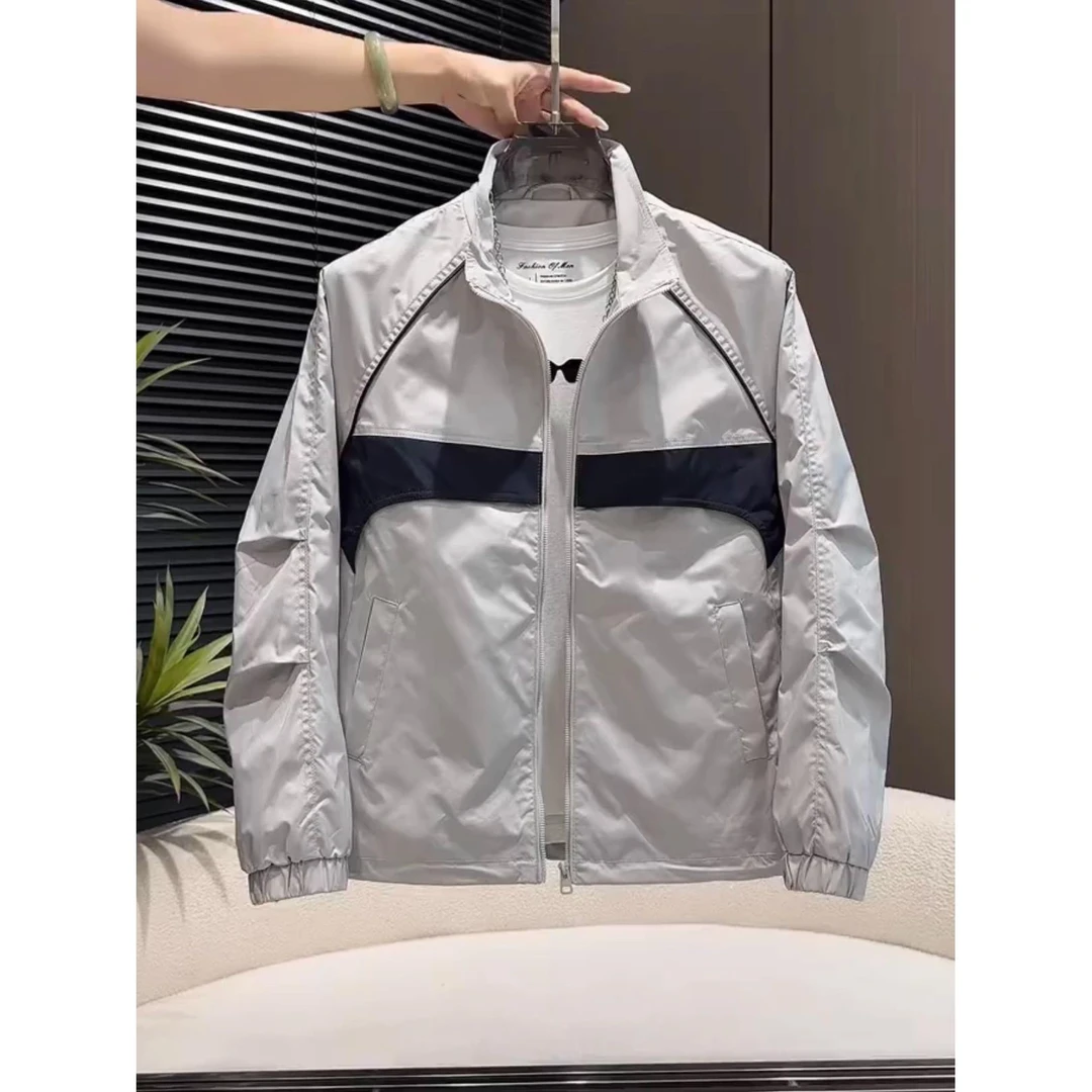 【TQUX官方正品】男士立领夹克2025秋季新款时尚潮流舒适百搭撞色