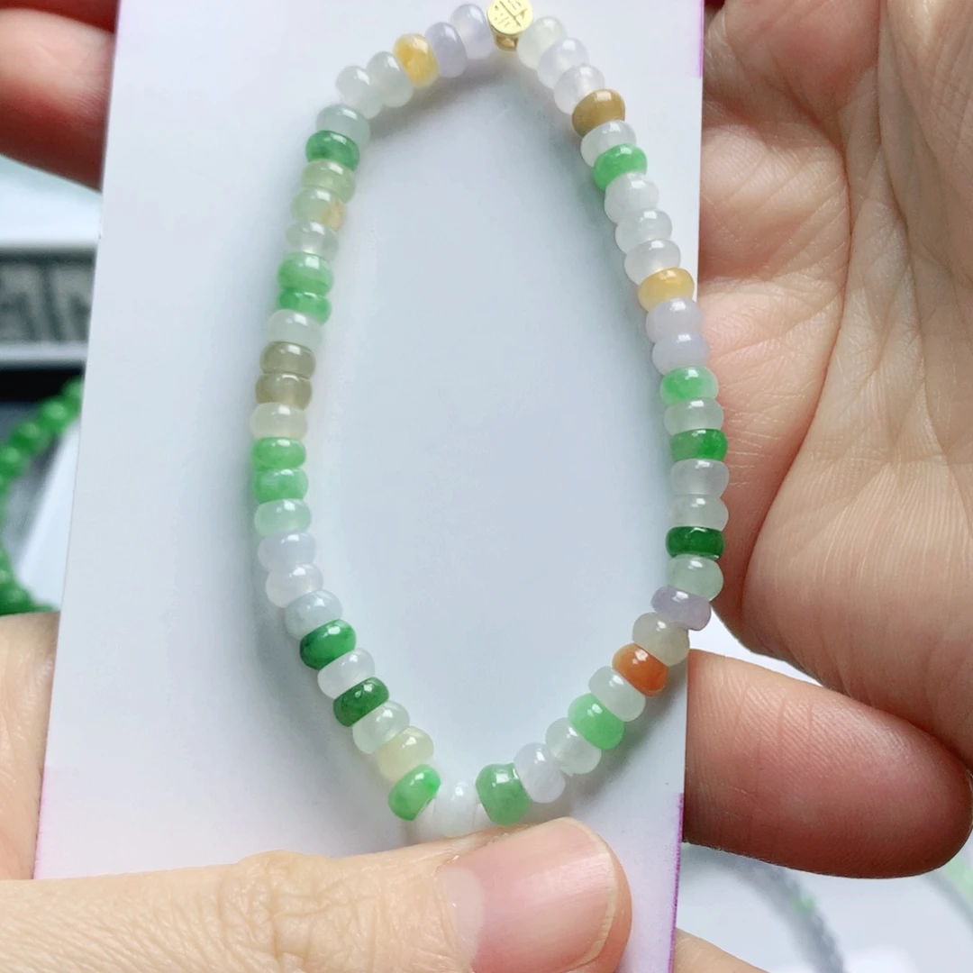 翡翠手链未镶嵌国**行珠串