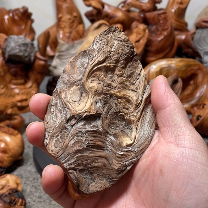 柏木圈眼纹理叶子手把