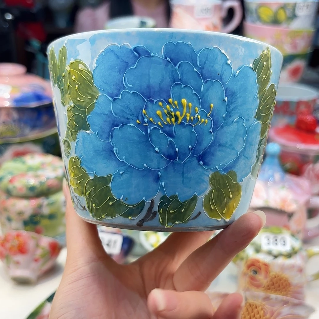 景德镇手绘高温釉下彩陶瓷茶具