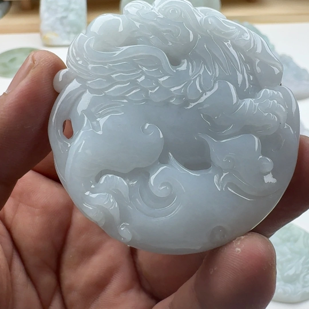 一***板颈饰未镶嵌翡翠天然缅甸A货翡翠