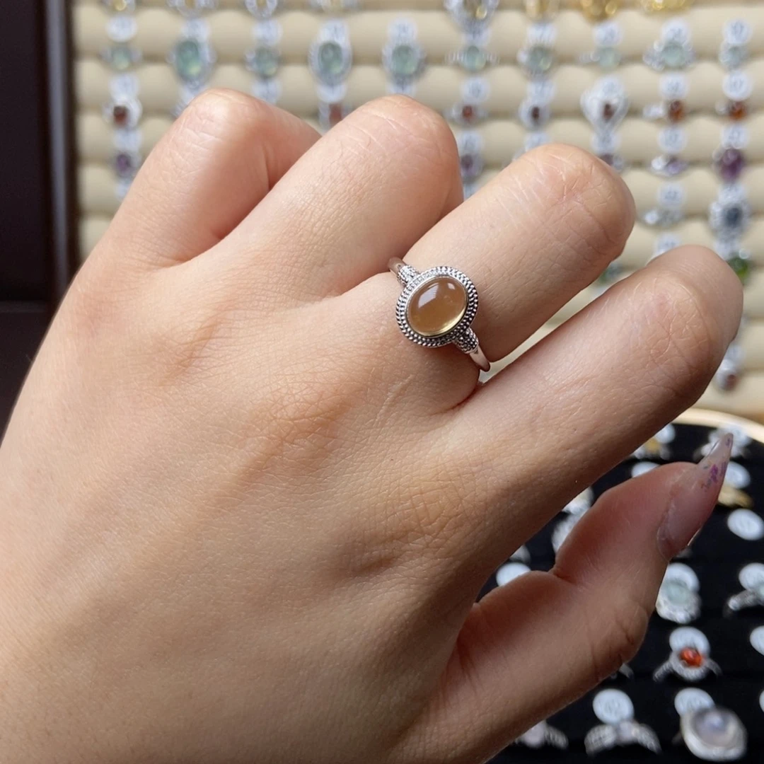 黄晶戒指银S925镶嵌B****a