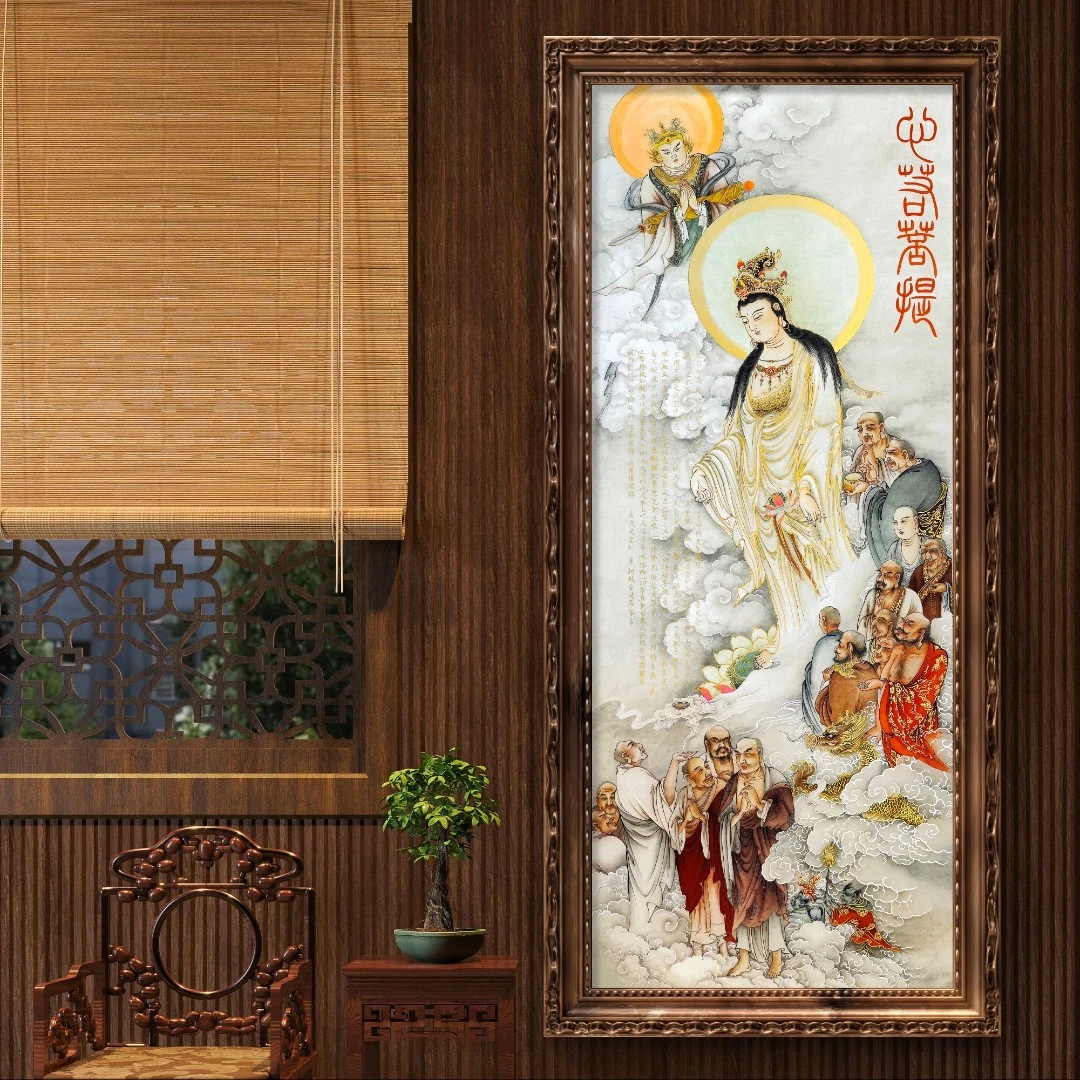 葛溪月老师展览代表作品——《观音大士》