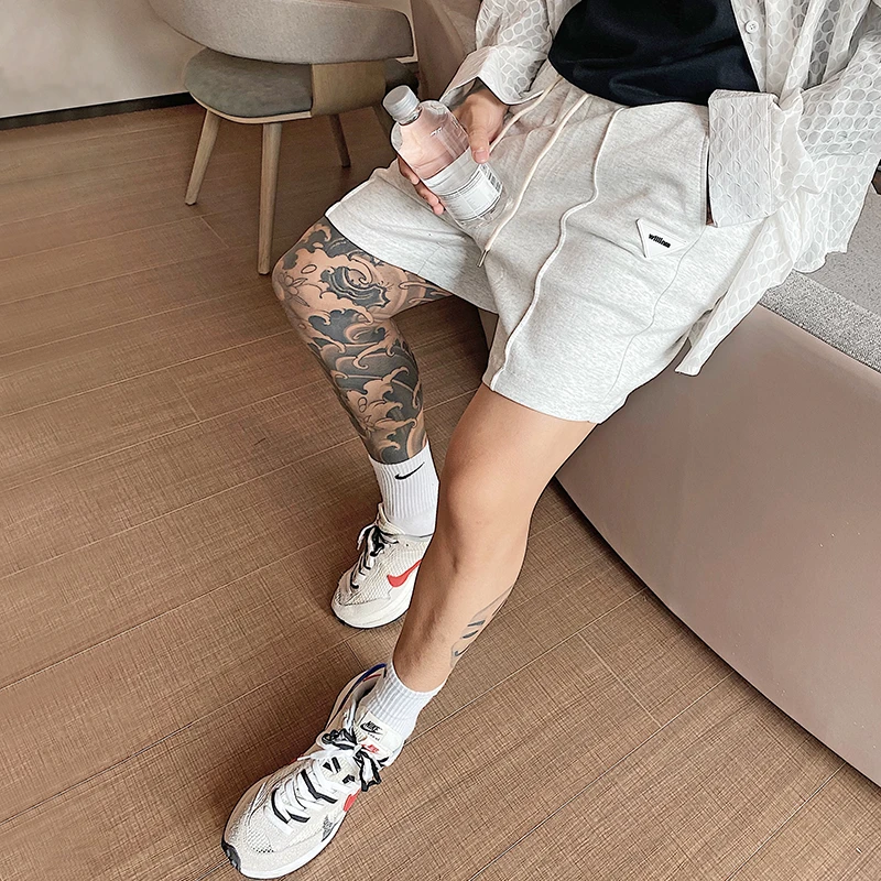 【甩】表面风光短裤男夏季ins潮宽松直筒裤男士雅痞帅气英伦风潮流