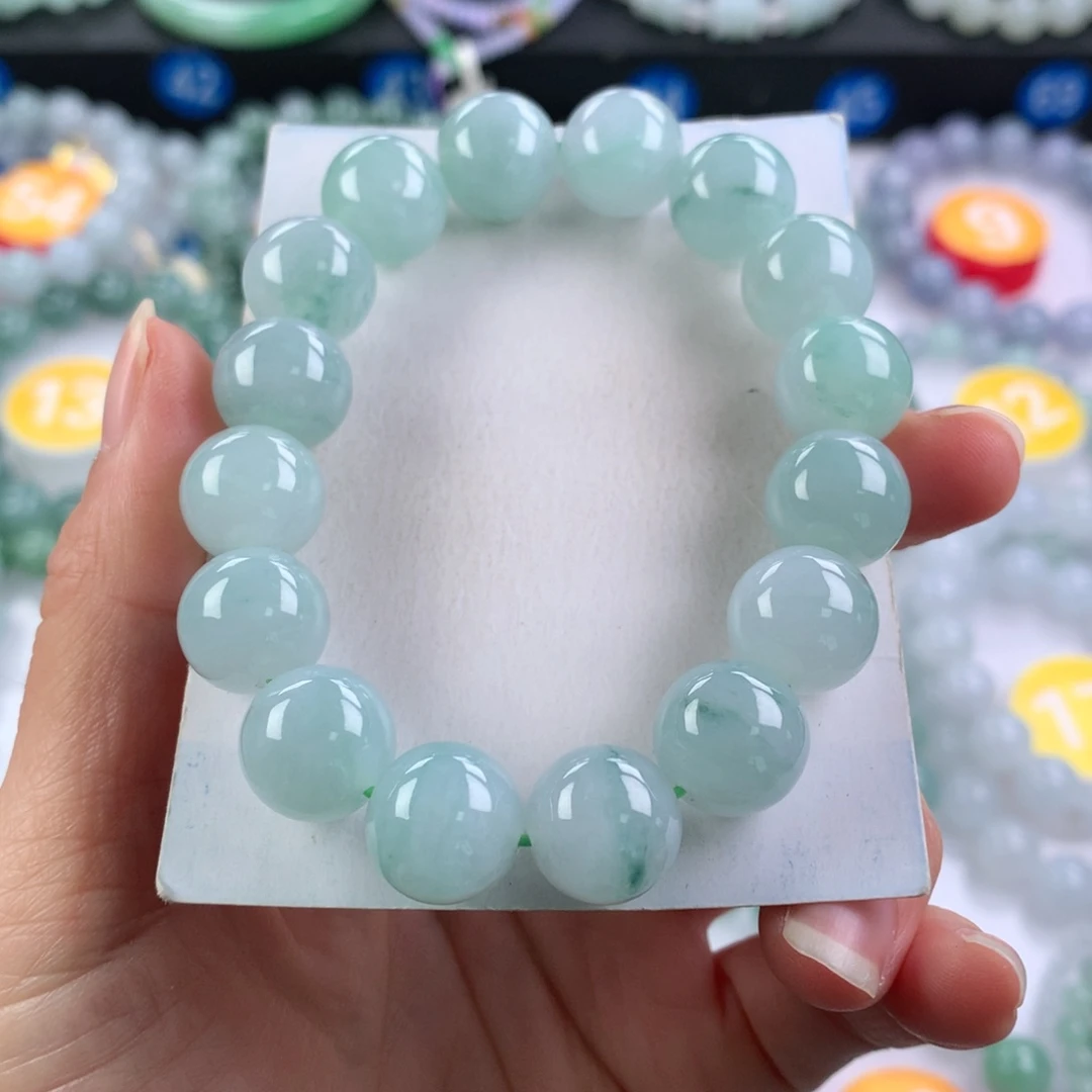 翡翠未镶嵌手链卡12.8