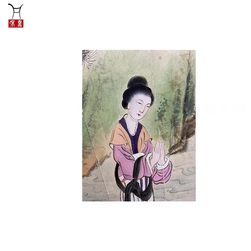 Q1018人物扇子镜片直径20/1平尺