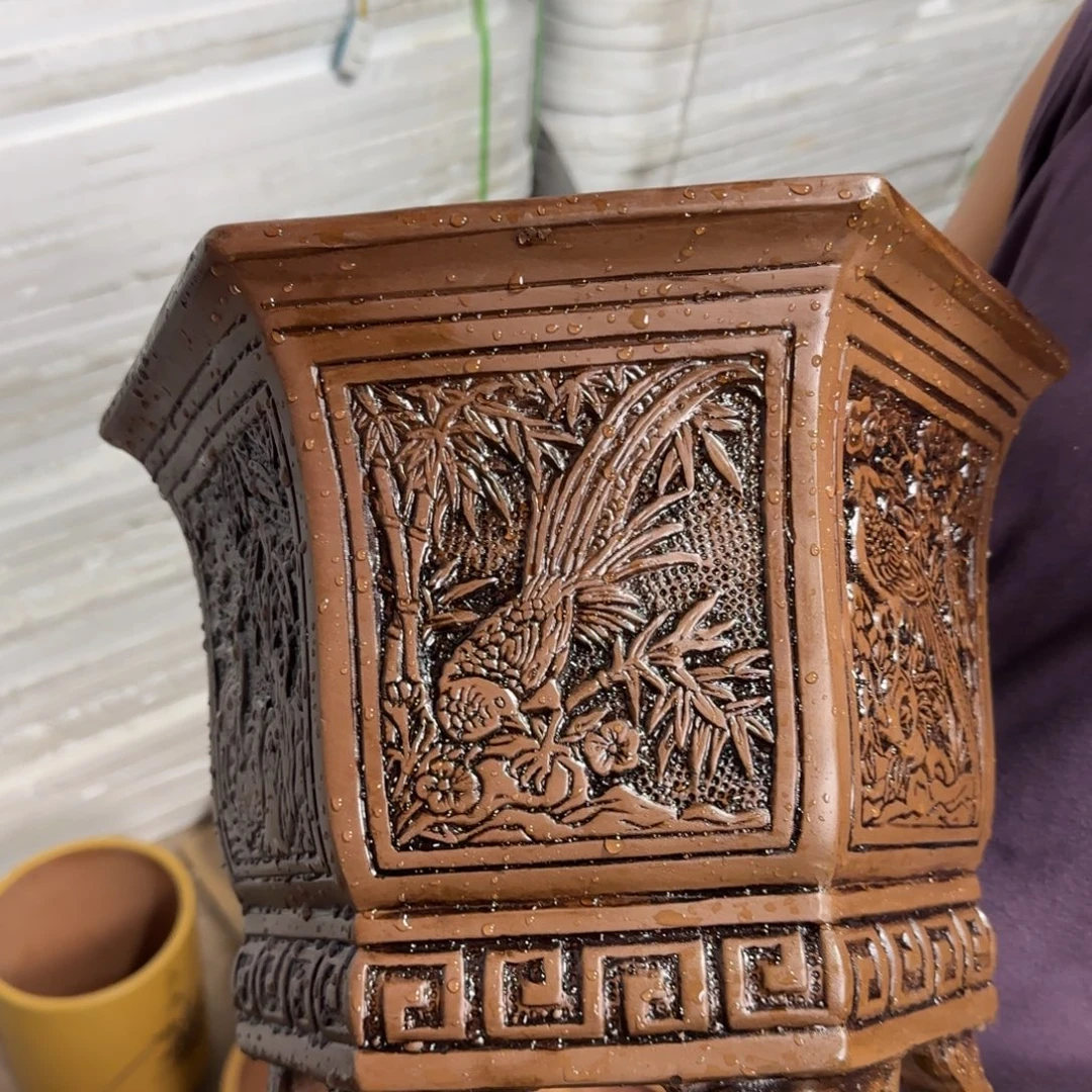 紫砂花盆口径26.22口径