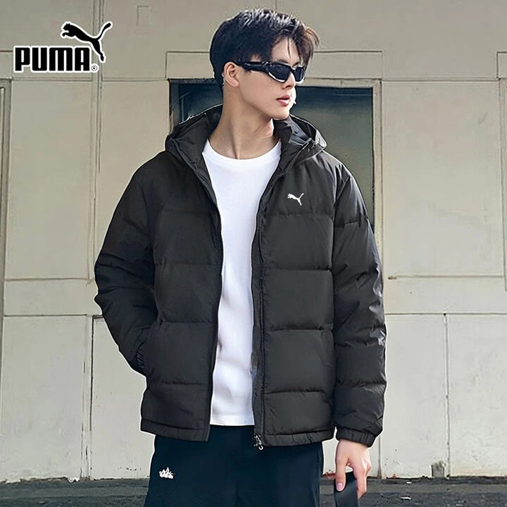 PUMA彪马官方羽绒服男装2025冬季新款保暖黑色防风拒水羽绒外套