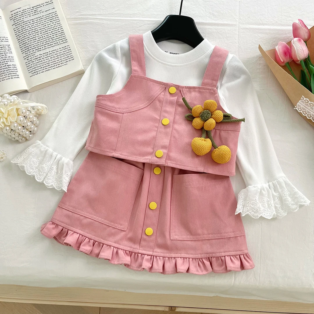 2025新款春季小清新花朵牛仔套装C17021