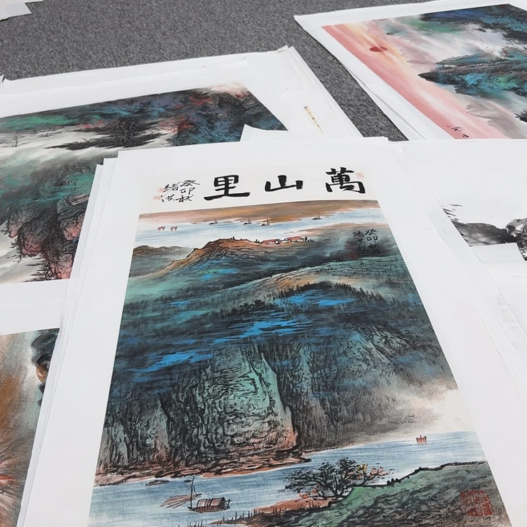 国画张绪洪老师四尺三开