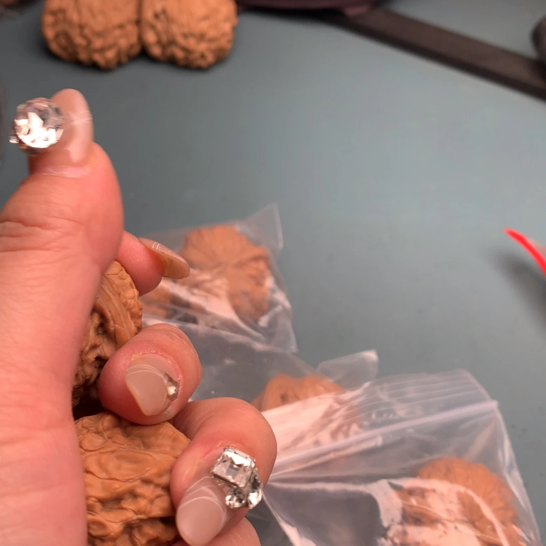 文玩核桃把件雨花石4041