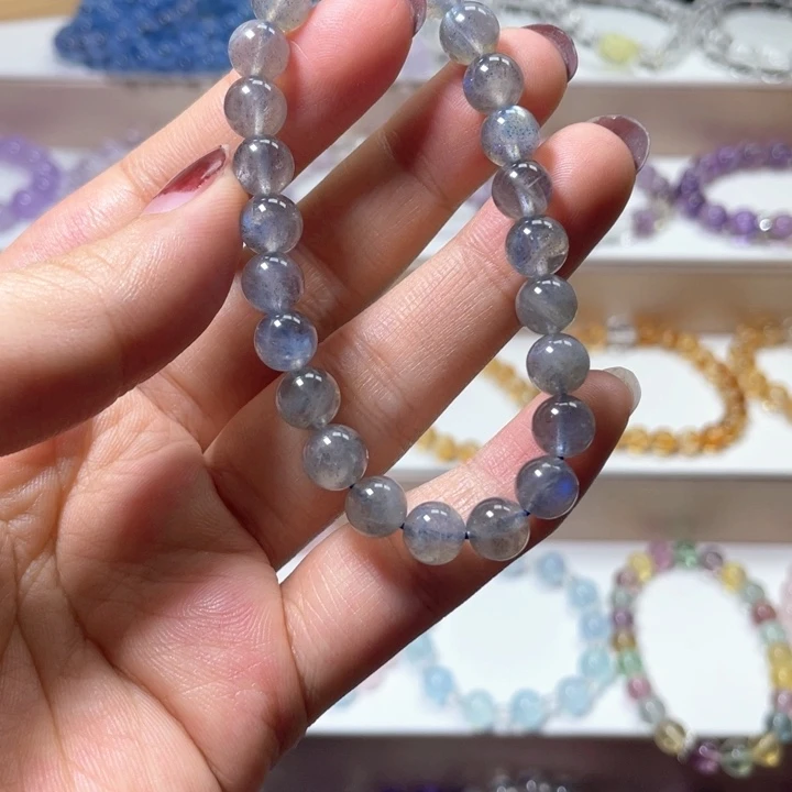 未镶嵌手链水晶灰月