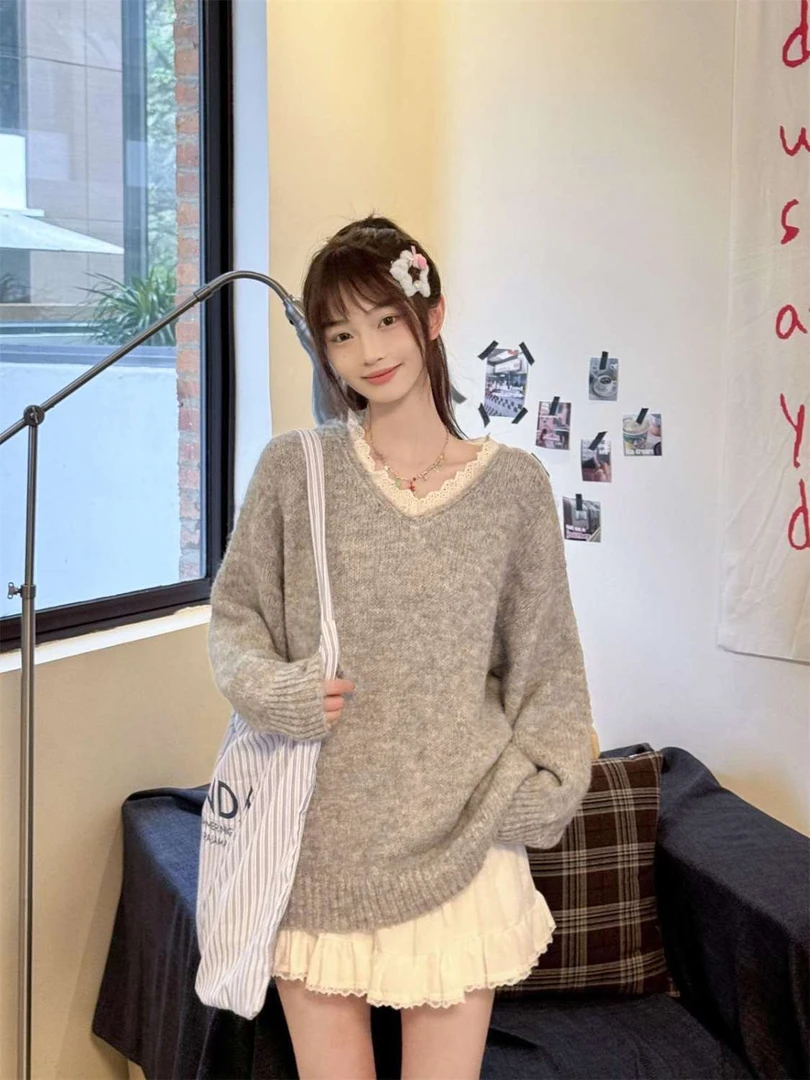 （201-253）2024新款时尚秋冬针织毛衣网红百搭气质