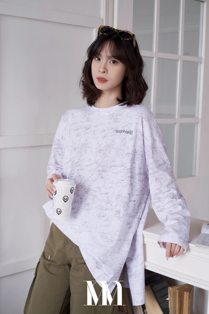 mithworld / 沵媞 冰纹长袖T恤