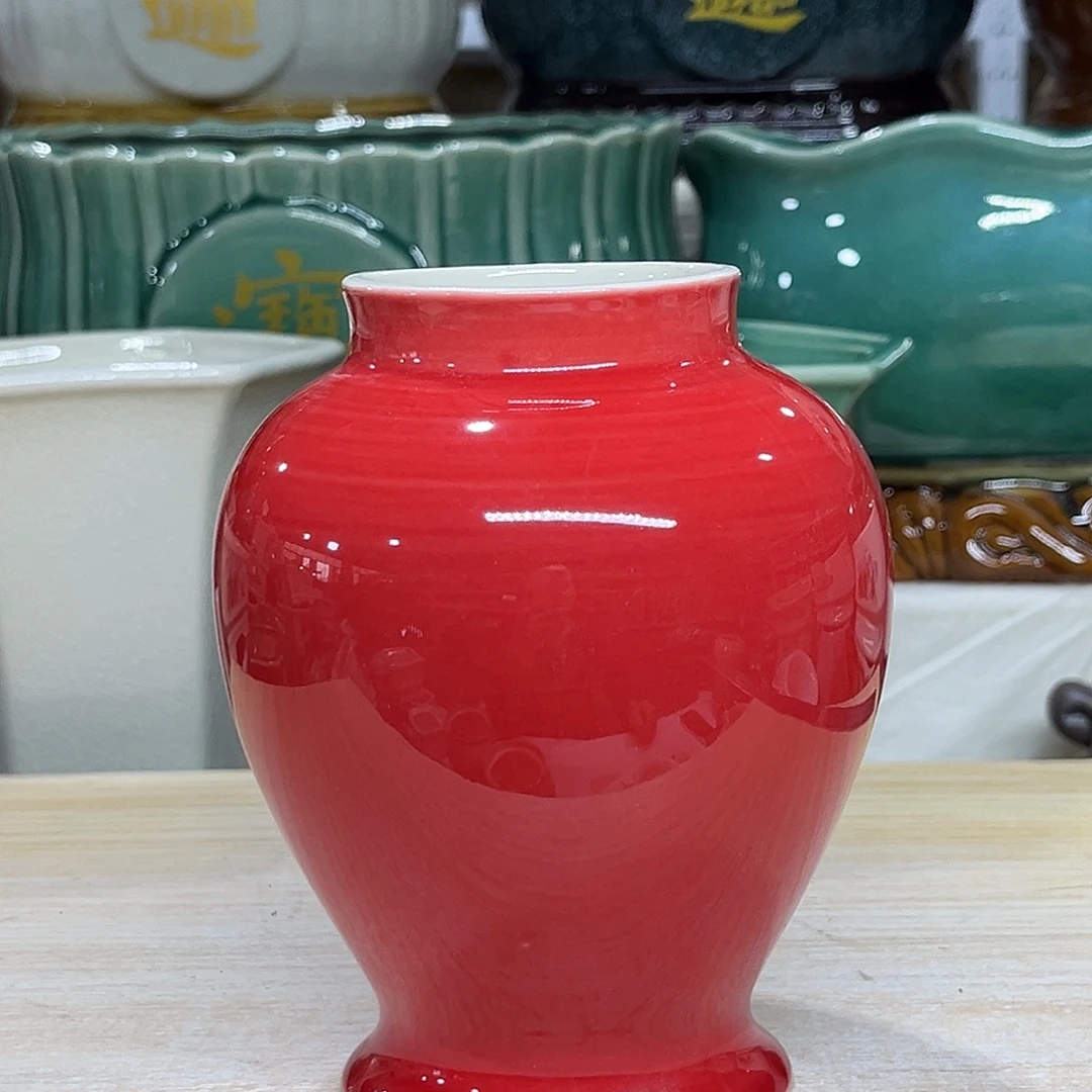 陶瓷绿植多肉微瑕花盆口径6*13无孔