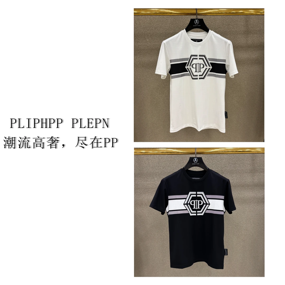 PLIPHPP PLEPN 2025夏季 骑士 高奢修身男士短袖T恤1730