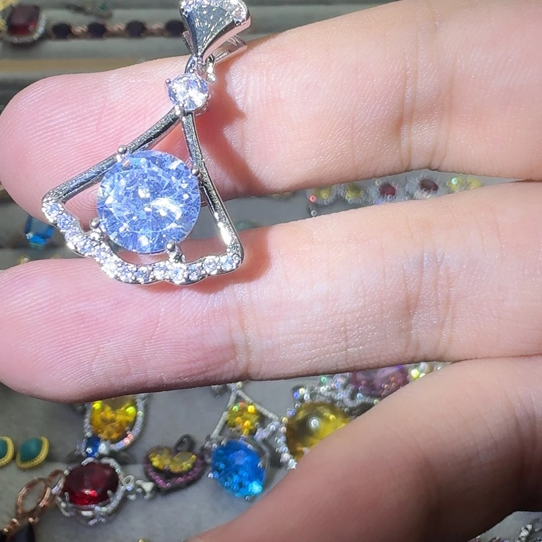 戒指银S925镶嵌水晶