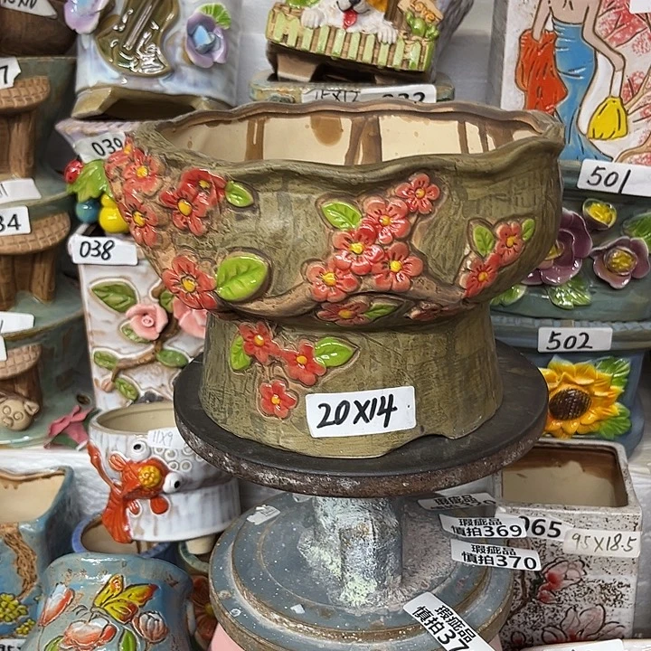 粗陶材质多肉花盆