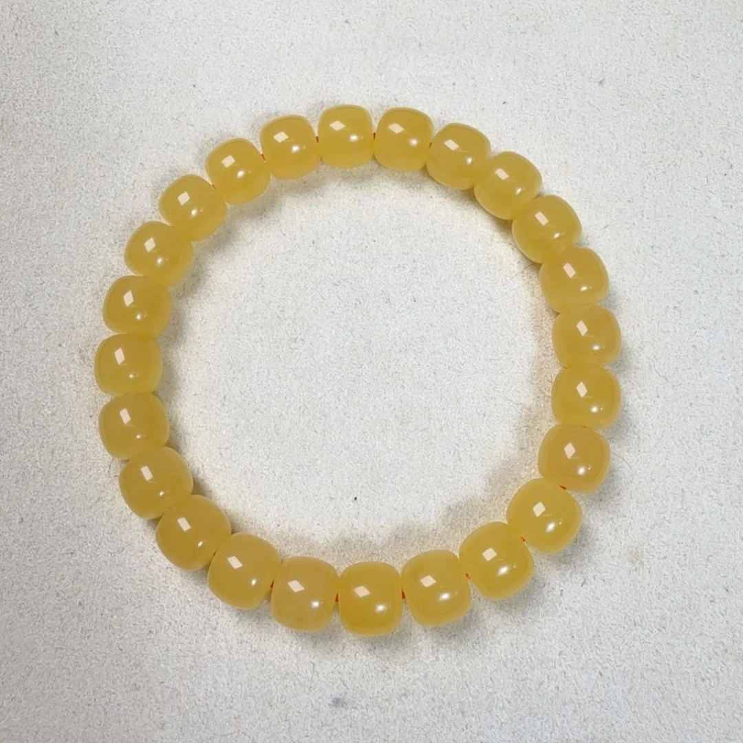 未镶嵌蜜蜡手链信*Z9mm焦皮料鸡油红精工老型手串