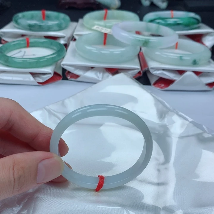 未镶嵌手镯翡翠53圈贵妃手镯