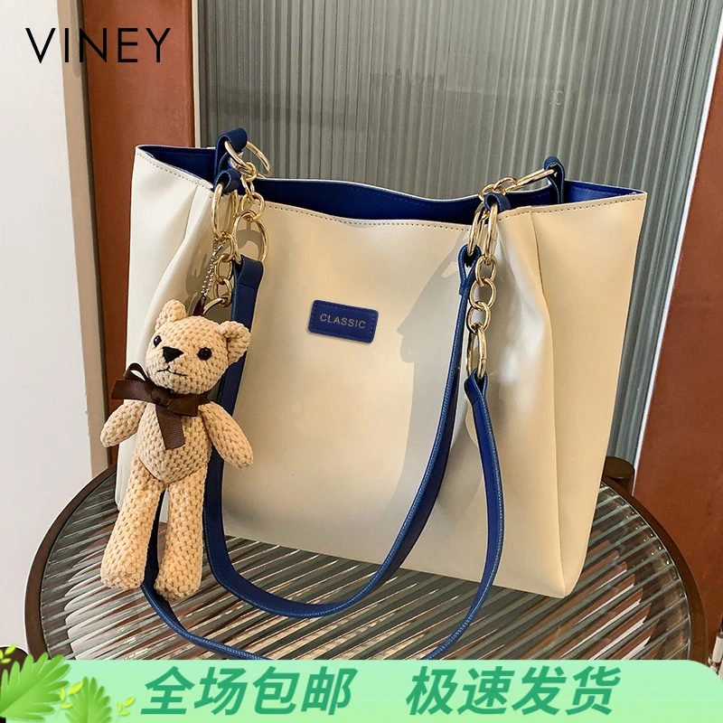 Viney真皮包包女2025新款百搭托特包大容量生日新年礼物送女生