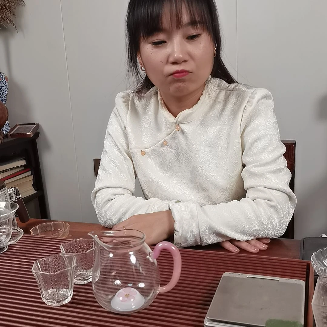 高硼硅玻璃手柄款粉花福袋公杯配两支小杯