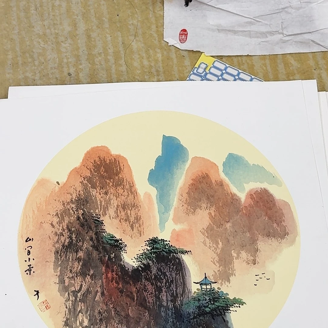 国画50.50斗方手绘作品