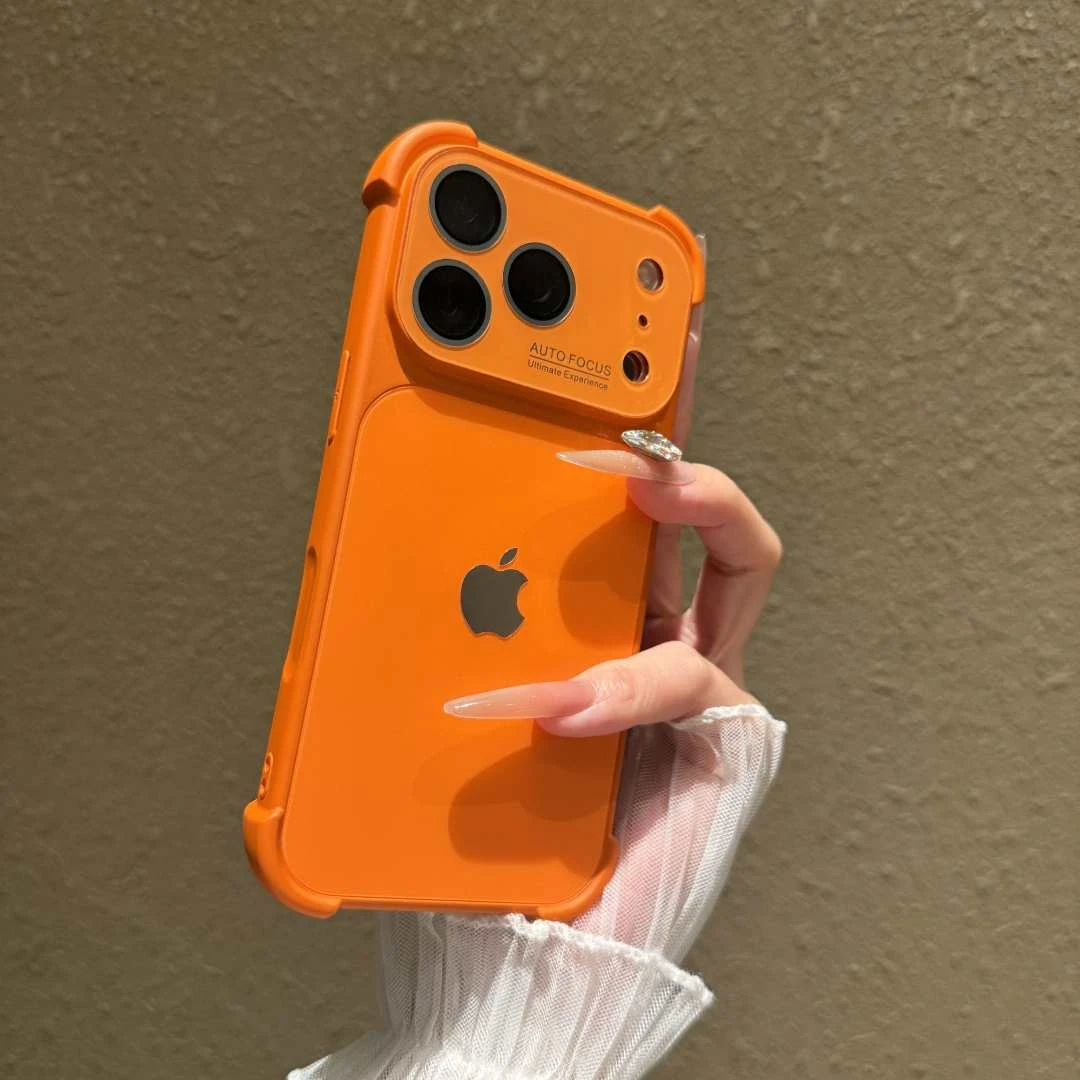 大视窗肤感磨砂适用苹果17promax手机壳iPhone16镜头膜15简约14女