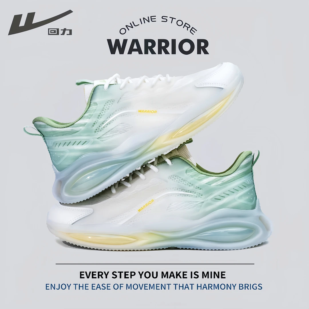Warrior/回力夏季鞋子男款爆款2025新款运动鞋气垫跑步鞋网面透气