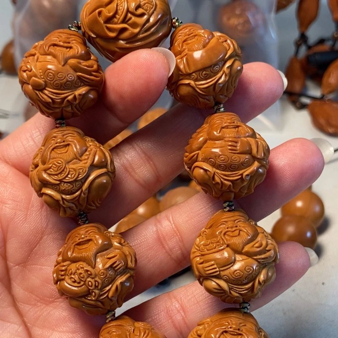 橄榄核手串/手链金*8八方财神