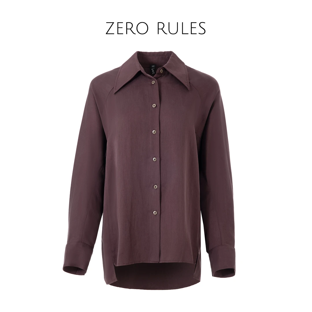 24081702【无花果衬衫】高定铜氨丝 轻奢及简风长袖衬衫