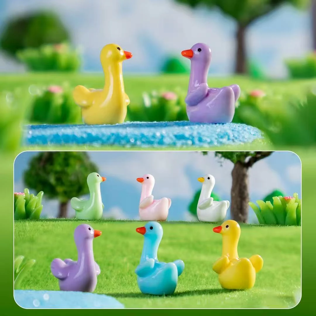 苔藓微景观创意可爱小动画小鸭子公仔饰品微缩迷你小摆件