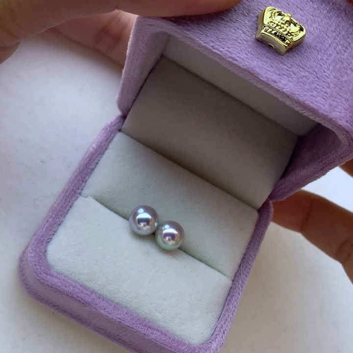 18K金镶嵌耳饰海水珍珠