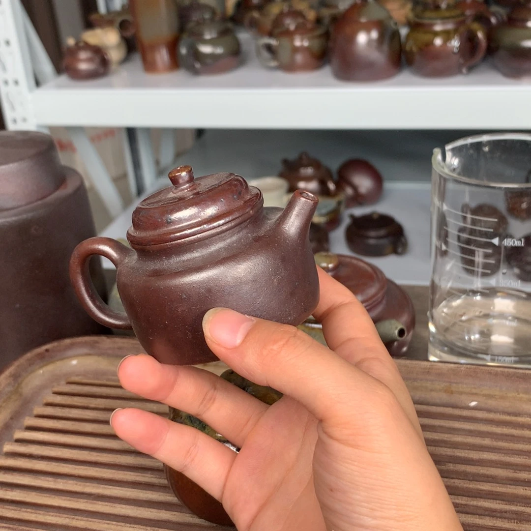 茶壶紫砂纯自然柴烧