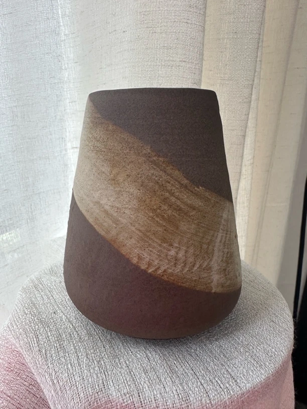 全手工红铁泥花瓶