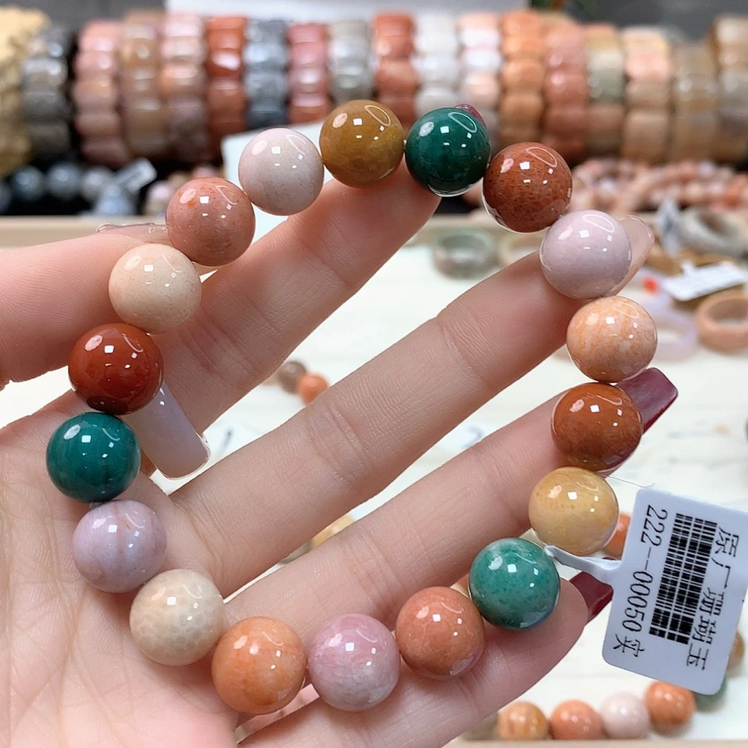 硅化珊瑚（珊瑚玉）手链未镶嵌芷**兰197