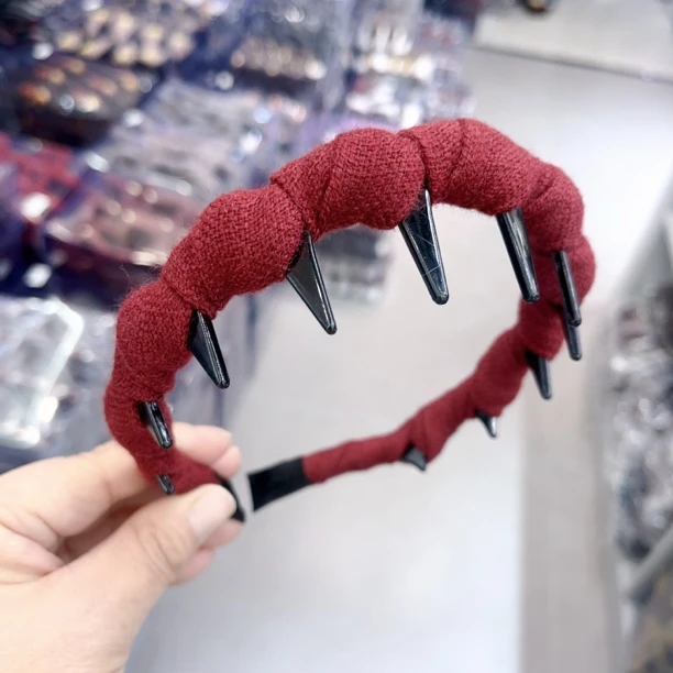 S646红色净版波浪发箍