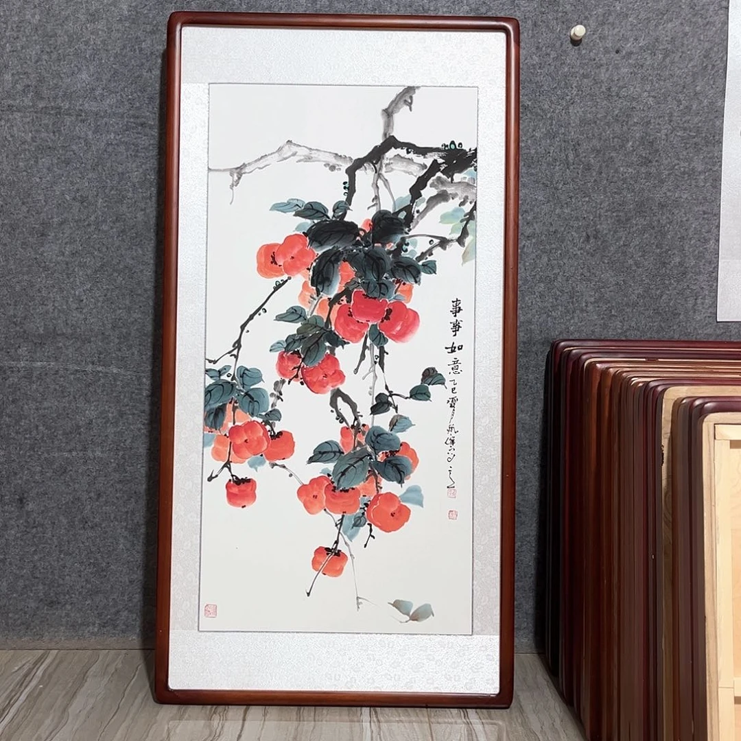 国画书画作品带框63×123