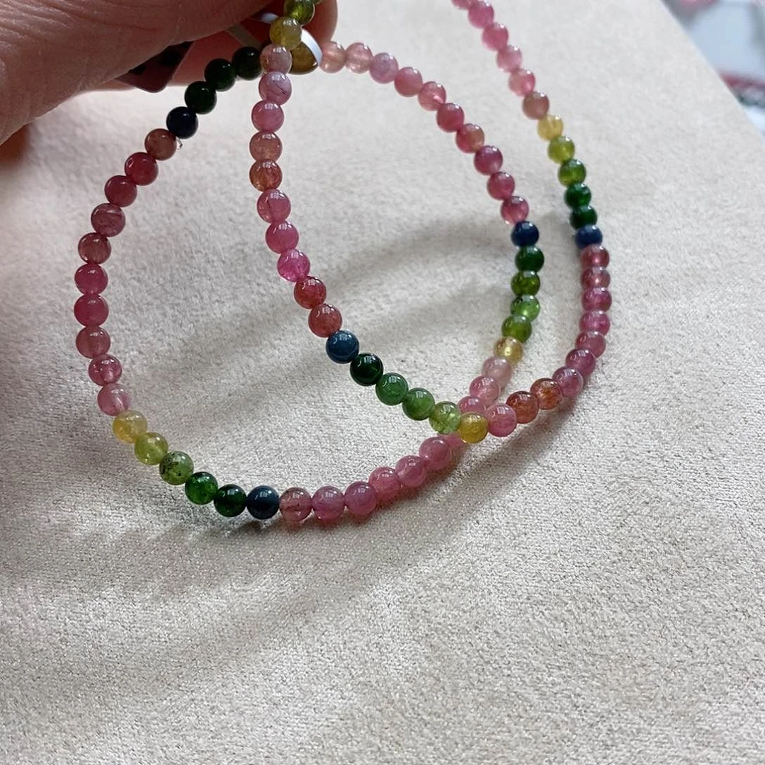 碧玺手链未镶嵌多样性发一条