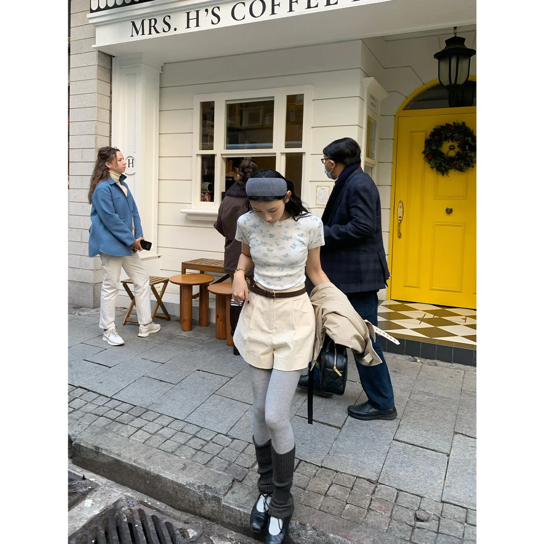 70不是七十【奶油甜酪】早春韩版水棉气质短裤