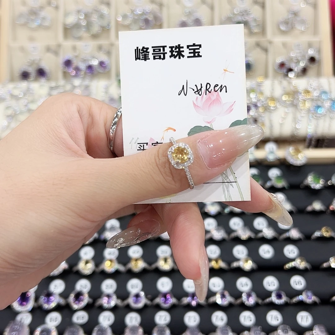小***n银S925镶嵌岫玉戒指