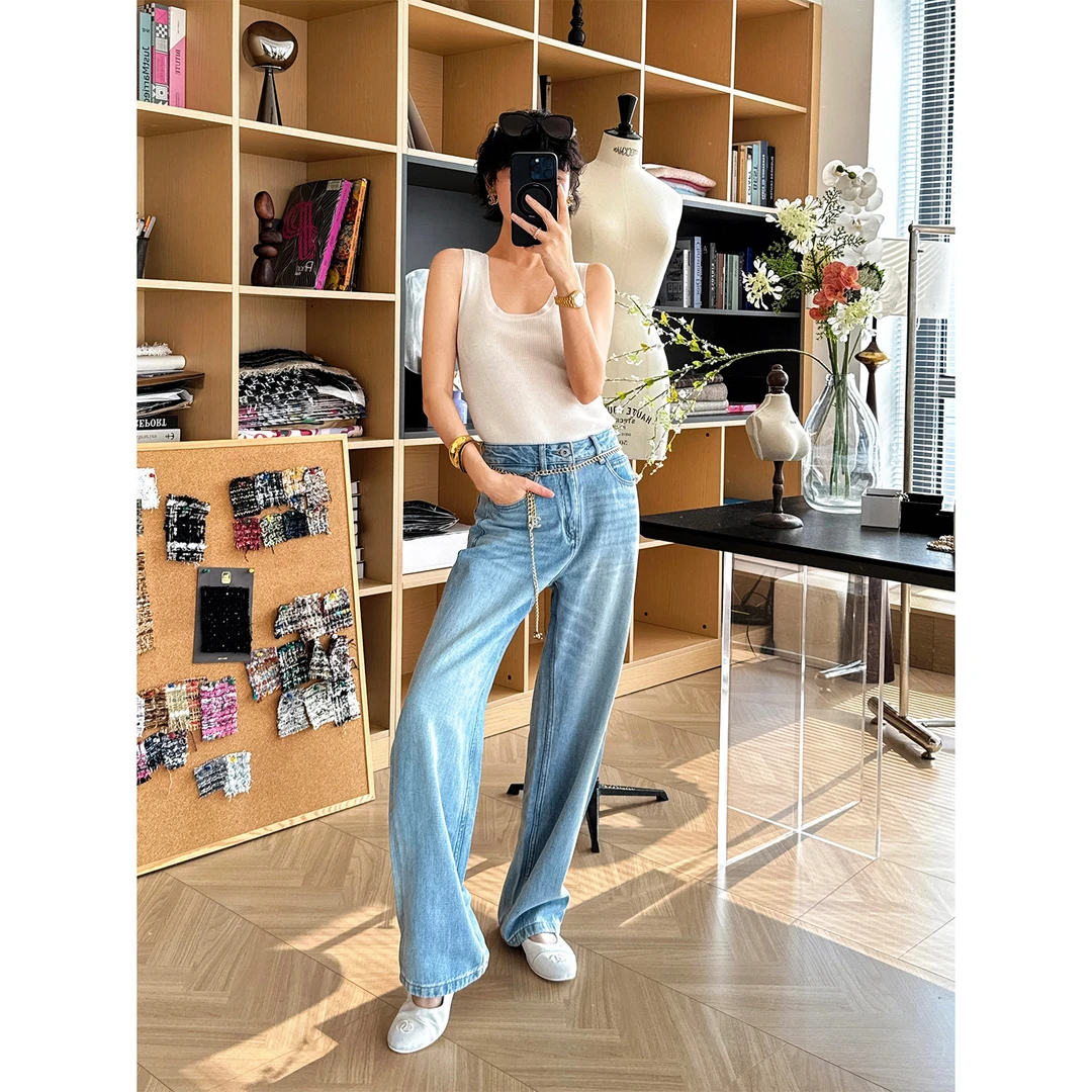 玖着“云呼吸”汉麻棉抗菌防晒软糯透气松弛时髦佰搭直筒牛仔裤