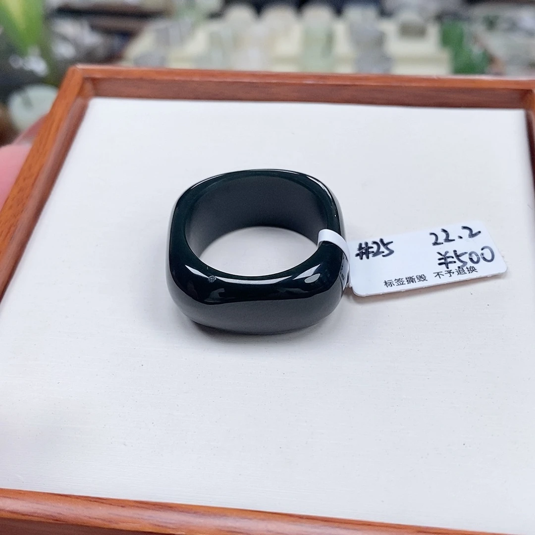 和田玉戒指未镶嵌軍*专拍8-22.2