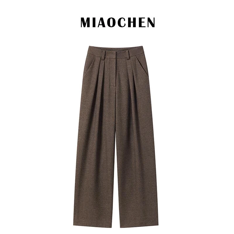 娇娇推荐  冬季女士长款咖驼色休闲裤