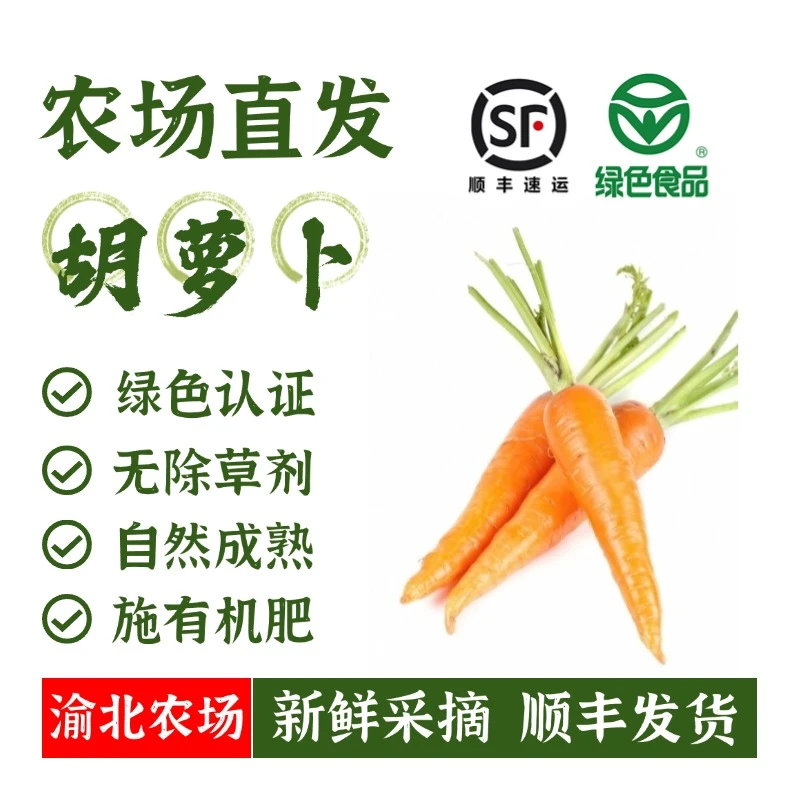 MUFENGYUAN/沐丰园农场直发绿色认证顺丰包邮新鲜现挖脆嫩胡萝卜