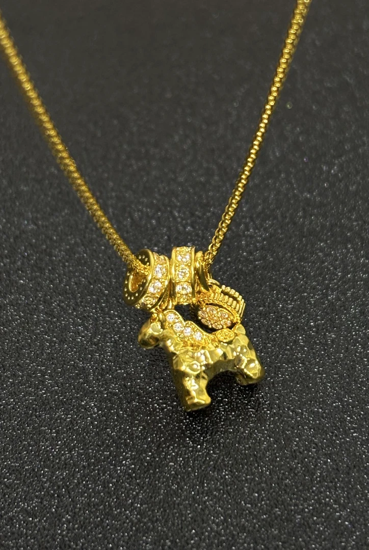 18k金 Au750吊坠 送银项链 a10