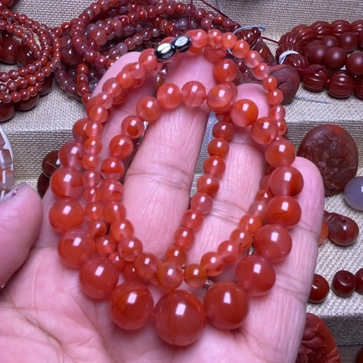 南红玛瑙未镶嵌手链项链