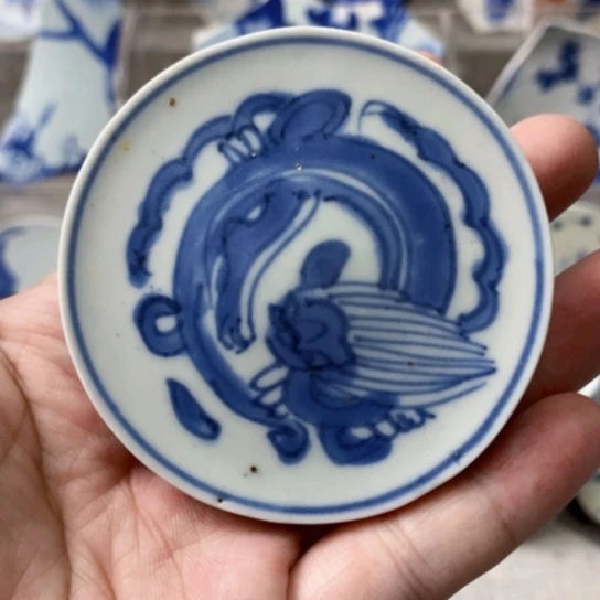 瓷片现代工艺品青花瓷片